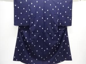 大正ロマン　水玉模様織り出しお召着物